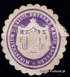 Winieta, siegielmarke - Minist. Medic.Angeleg Nr 336