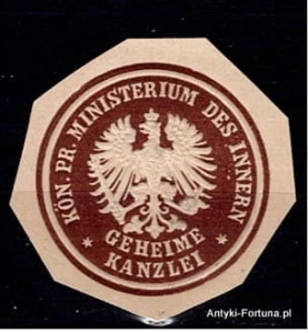 Winieta, siegielmarke - Ministerium des Innern - Nr 343