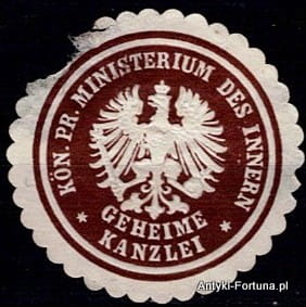 Winieta, siegielmarke - Ministerium des Innern - Nr 345