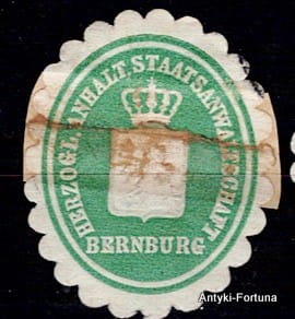 Winieta, siegielmarke - Bernburg- Nr 476