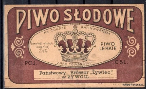 Etykieta - Browar Żywiec