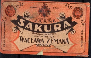 Etykieta piwna - Łuck -Wacław Zeman